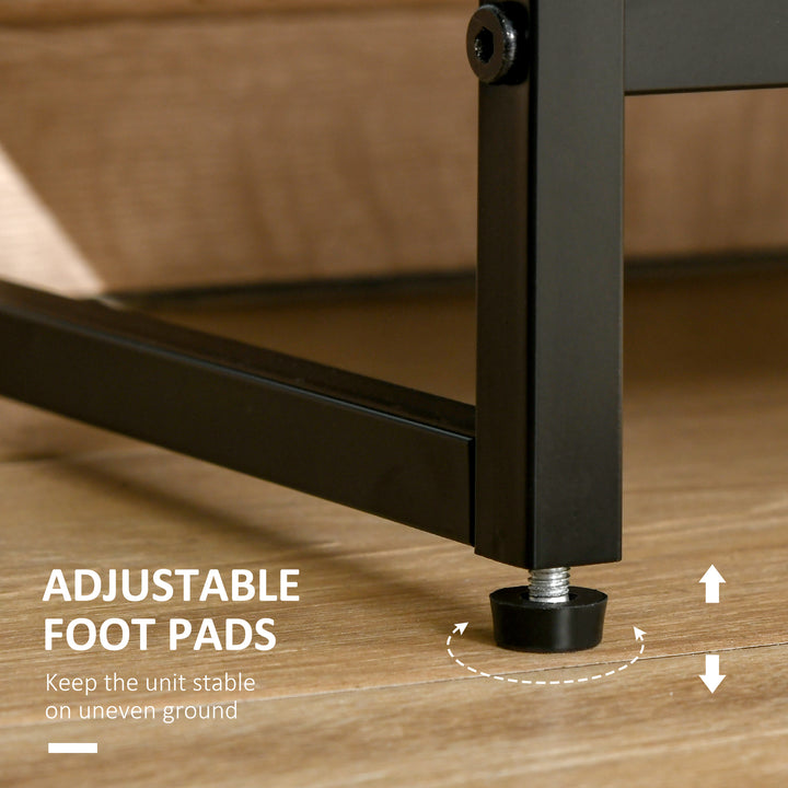 HOMCOM 7-Bin Dresser Storage Tower Cabinet Organizer Unit, Easy Pull Fabric Bins with Metal Frame for Bedroom