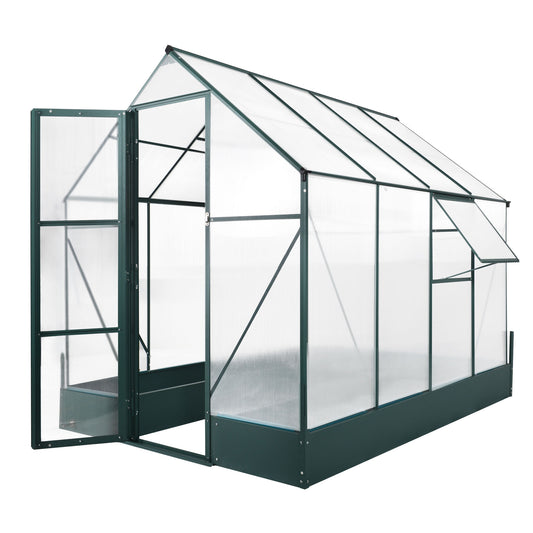 Outsunny 8.2' x 6.2' Greenhouse Aluminum Frame with Temperature Controlled Window