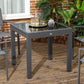 Outsunny 63" Extendable Outdoor Dining Table Patio Table with Aluminum Frame and Tempered Glass Tabletop, Black