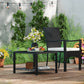 Outsunny 23.6" Rattan End Table, Outdoor Coffee Table with Tempered Glass Top, Storage Shelf for Patio, Garden, Balcony, Black