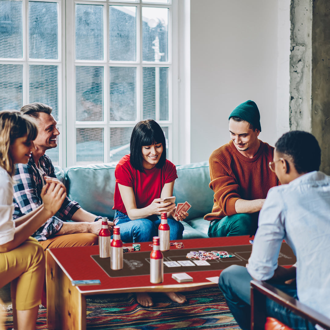 Soozier Poker Table Top Poker Mat for 6 Player, Green