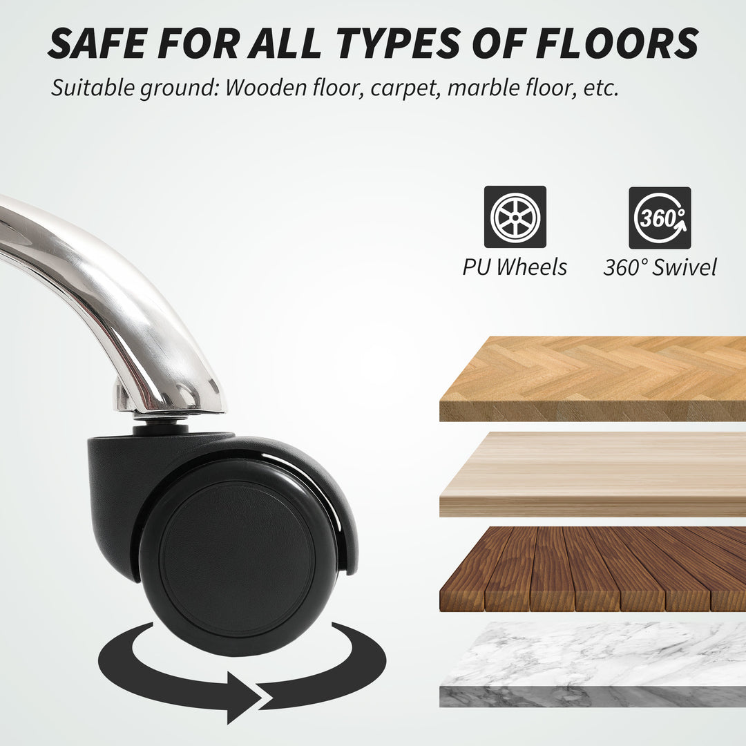 HOMCOM High Back Office Chair, Reclining Desk Chair with Footrest, High Resilience Foam, Swivel Wheels, Light Grey