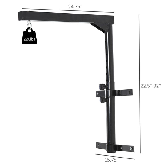 Soozier Boxing Punch Bag Hanger Heavy Bag Bracket MMA Training Wall Mount 220lbs Black