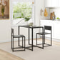 HOMCOM Dining Table Set, Industrial Dining Set for 2, Kitchen Table and Chairs for Small Space, Dining Room Table with Chairs