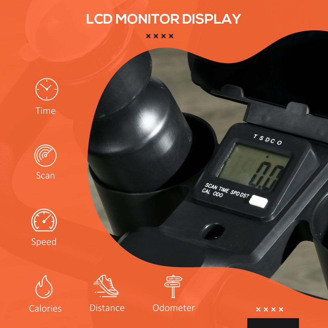 Soozier Exercise Bike, Magnetic Resistance Exercise Bike with LCD Display, Low Noise Stationary Indoor Cycling Bike for Home