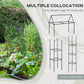 Outsunny 6' x 3' x 1' Raised Garden Bed with 2 Trellis Tomato Cages, Steel Frame Elevated Planter Box, Black
