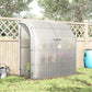 Outsunny 7' x 4' x 7' Outdoor Lean-to Walk-in Garden Greenhouse with Roll-Up Door Hot House for Plants Herbs Vegetables, White