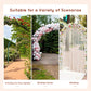 Outsunny 7.5FT Wood Garden Arch Trellis, Outdoor Walkway Round Pergola Style Arbor for Decorative Climbing Plants, Patio, Lawn, Backyard Party, Ceremony Decoration Accessories, Yellow