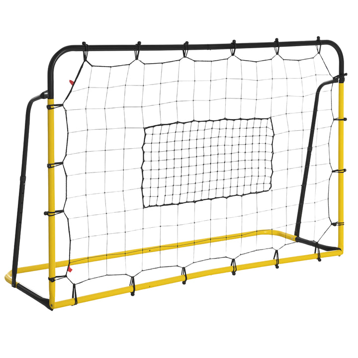 Soozier 6 x 4 ft Rebound Net Soccer Goal with 5 Angle Adjustable for Soccer Baseball Basketball Training