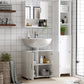 kleankin Bathroom Mirror Cabinet, Wall Mounted Medicine Cabinet with Double Doors and Adjustable Shelf, White
