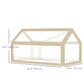 Outsunny Wooden Cold Frame Greenhouse Garden Portable Raised Planter with Openable Top for Indoor, Outdoor, Flowers, Vegetables, Plants, 35.5" x 20.5" x 19.5", Natural Wood