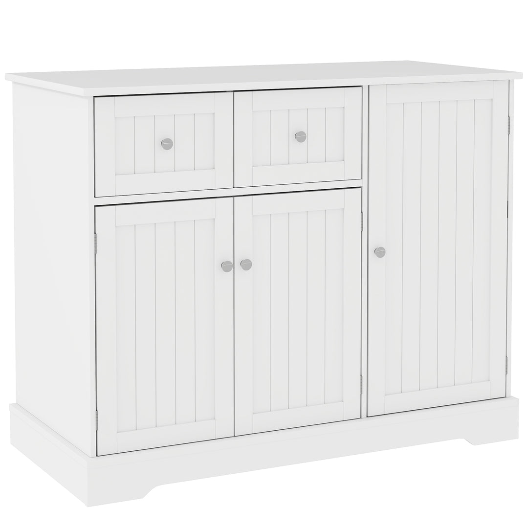 PawHut Cat Litter Box Enclosure with Drawer, Storage, Anti-tip Kit, for Living Room, Bedroom, White