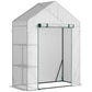 Outsunny 55" x 28" x 75" Walk-in Greenhouse Portable Garden Plant Flower Seed Warm House with 4 Shelves Outdoor Plant Growth Hot House PE Cover Green