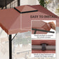 Outsunny 10' x 10' Gazebo Replacement Canopy, Gazebo Top Cover with Double Vented Roof for Garden Patio Outdoor TOP ONLY, Beige
