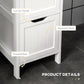 kleankin Narrow Bathroom Cabinet with 3 Drawers and 2 Tier Shelf, Tall Cupboard Freestanding Linen Tower, White