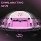 Qaba 12V Bumper Car for Toddlers, Ride On Car with 360 Degree Remote Control, Lights Music Horn, for 1.5-5 Years, Pink