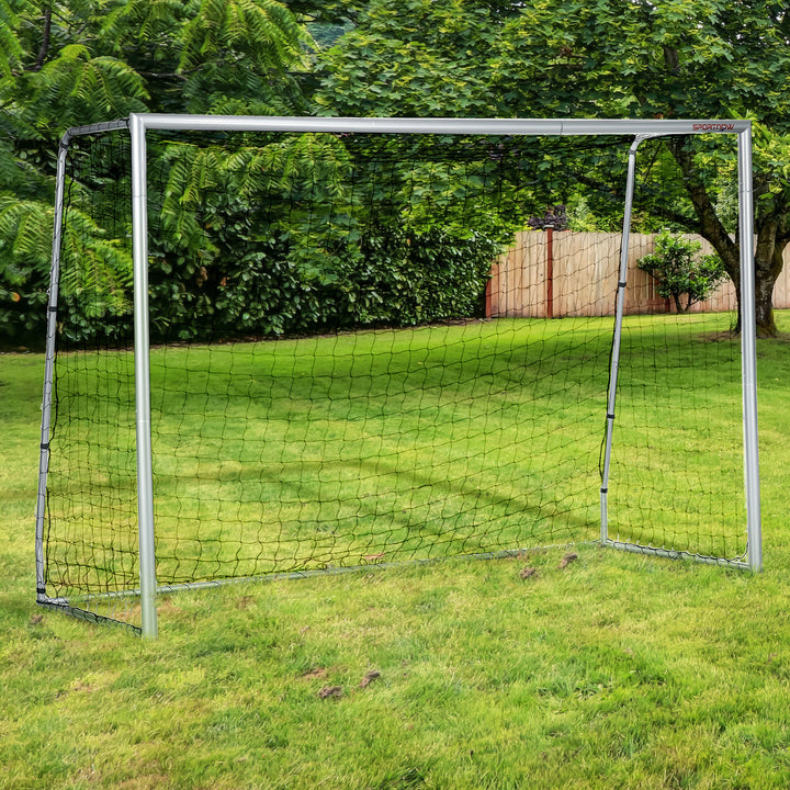 Soozier 10ft x 6.5ft Soccer Goal, Soccer Net for Backyard with Ground Stakes, Quick and Simple Set Up