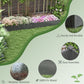 Outsunny 96" x 24" x 10" Wooden Raised Garden Bed with 2 Planter Box and Non-woven Fabric Liner for Backyard, Patio to Grow Vegetables, Herbs, and Flowers, Natural