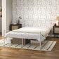 HOMCOM Metal Full Platform Bed Frame with Headboard, Steel Slat Support, Underbed Storage, No Box Spring Needed, Easy Assembly