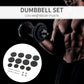 Soozier Adjustable 2 x 55lbs Weight Dumbbell Set for Weight Fitness Training Exercise Fitness Home Gym Equipment, Black (Pair)