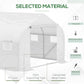 Outsunny 11.5'x9.8'x6.6' Portable Walk-In Tunnel Greenhouse Garden Warm House - White