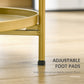 HOMCOM 2-Tier Gold Side Table, Round Nightstand with Removable Trays Folding Metal Frame Adjustable Foot End Table for Living Room Bedroom