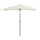 Outsunny 6.5x10ft Rectangle Aluminum Tilt Patio Umbrella, Garden Market Parasol, Outdoor Sunshade Canopy with Crank, Cream White