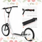 Aosom Kids Kick Scooter for 5+ Year Old, Kids Ride on Toy w/ 16'' Inflatable Wheel Dual Brakes, Black