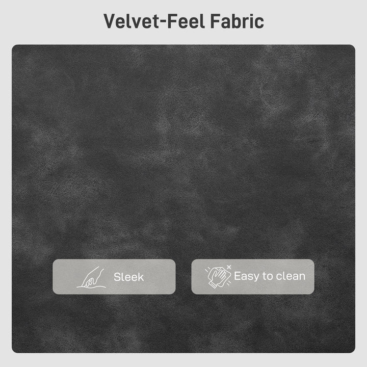 HOMCOM 55" Loveseat Sofa, Small 2 Seater Couch with Solid Wood Legs, Modern PU Leather Upholstered Sofa for Small Spaces, Brown