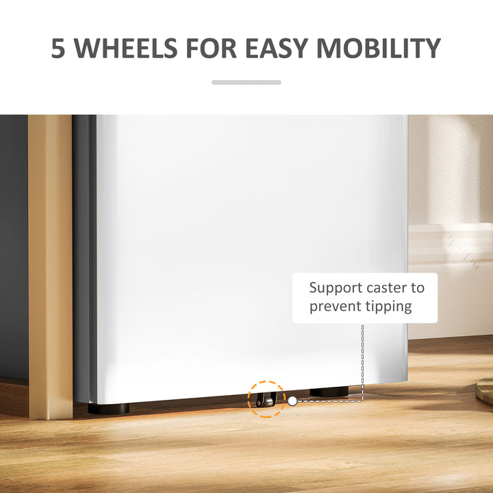 Vinsetto Metal Filing Cabinet 3 Drawer, Mobile Office Cabinet with Wheels for Legal, Letter, A4 File, Black