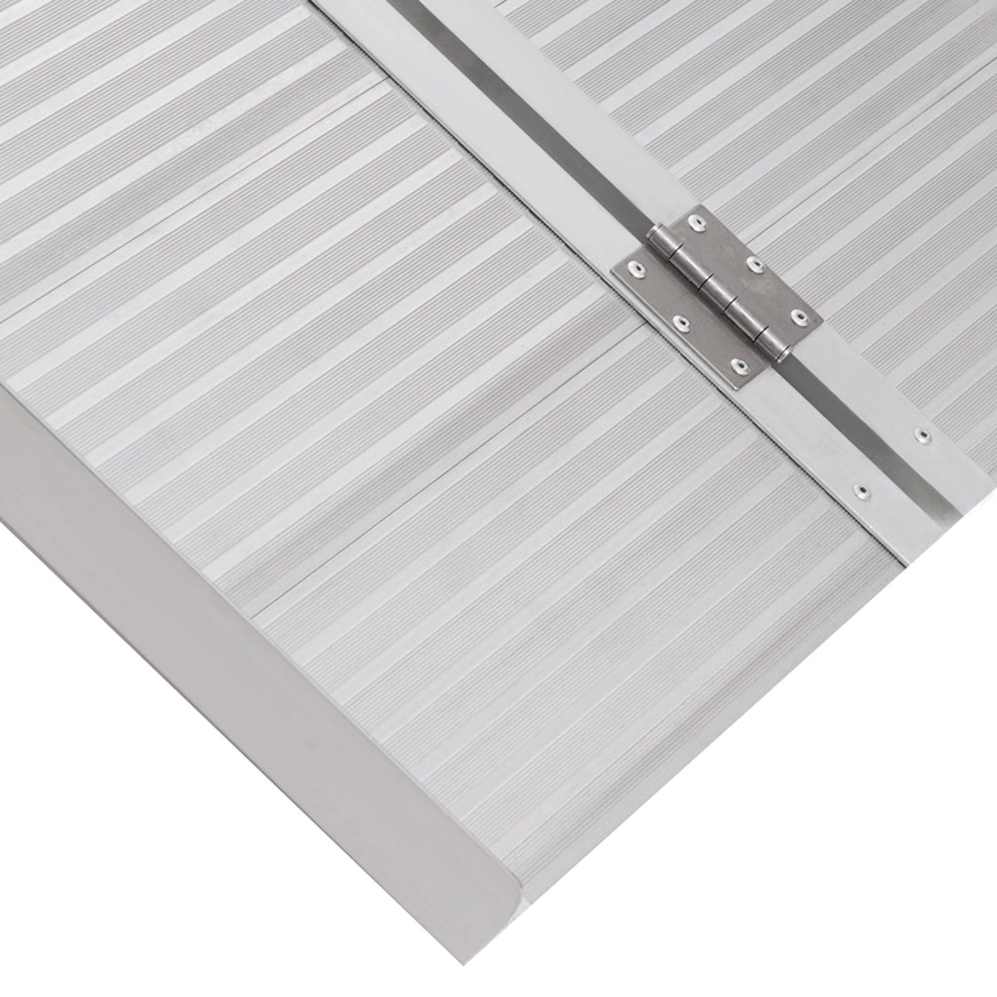 HOMCOM 3ft Textured Aluminum Folding Wheelchair Ramp, Portable Threshold Ramp, for Scooter Steps Home Stairs Doorways