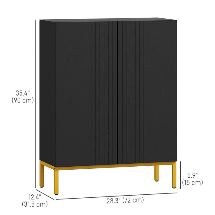 HOMCOM Shoe Storage Cabinet with Adjustable Shelves and Soft-Close Hinges, for 15-20 Pairs of Shoes, White