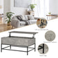 HOMCOM Lift Top Coffee Table with Hidden Storage Compartment Lift Tabletop Center Table for Living Room, Grey