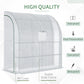 Outsunny 7' x 4' x 7' Outdoor Lean-to Walk-in Garden Greenhouse with Roll-Up Door Hot House for Plants Herbs Vegetables, White