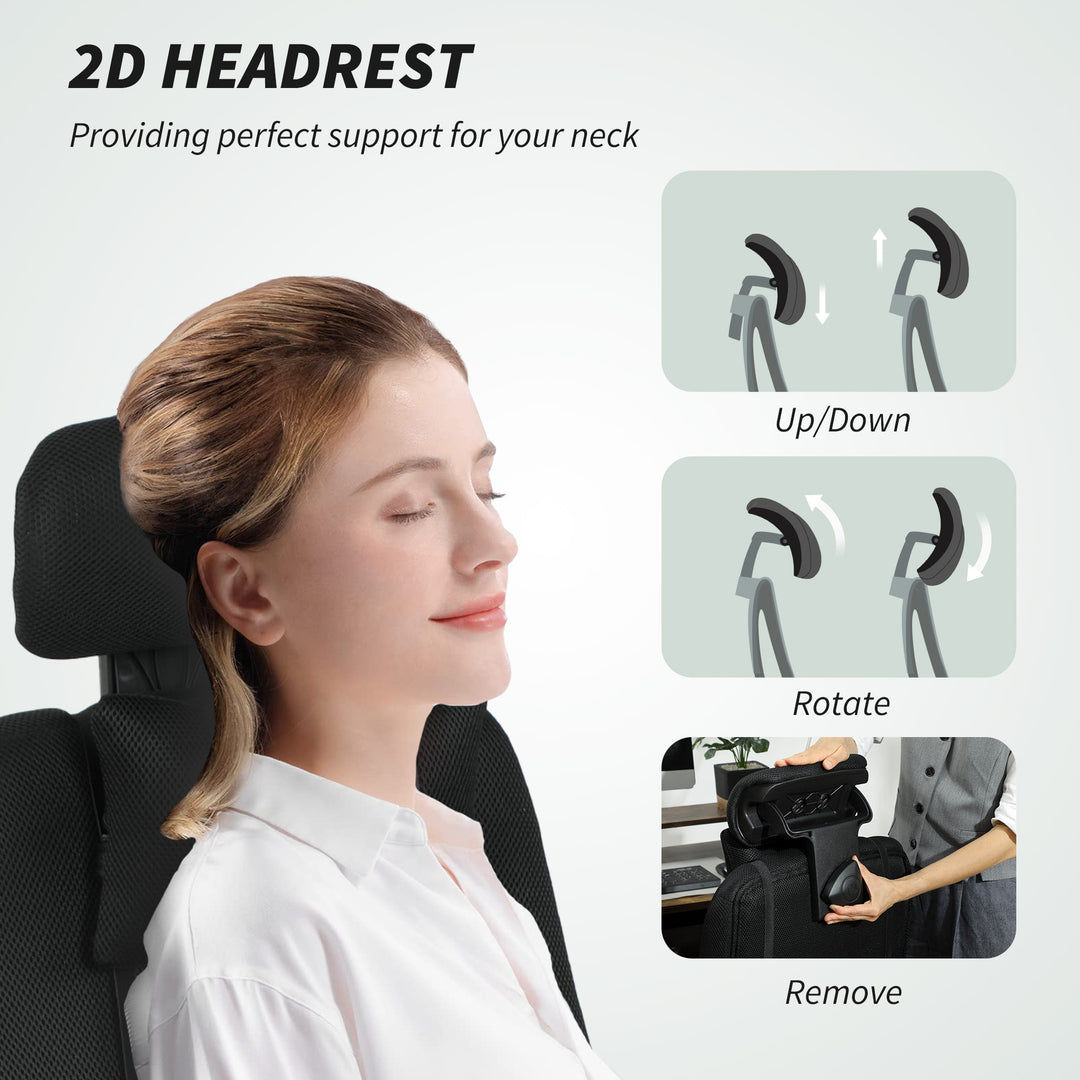 Vinsetto Ergonomic Executive High Back Office Chair with Footrest,Lumbar Support,Grey