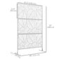 Outsunny 6.5FT Decorative Outdoor Divider, Metal Privacy Screen with Stand, Large Leaf Style, White