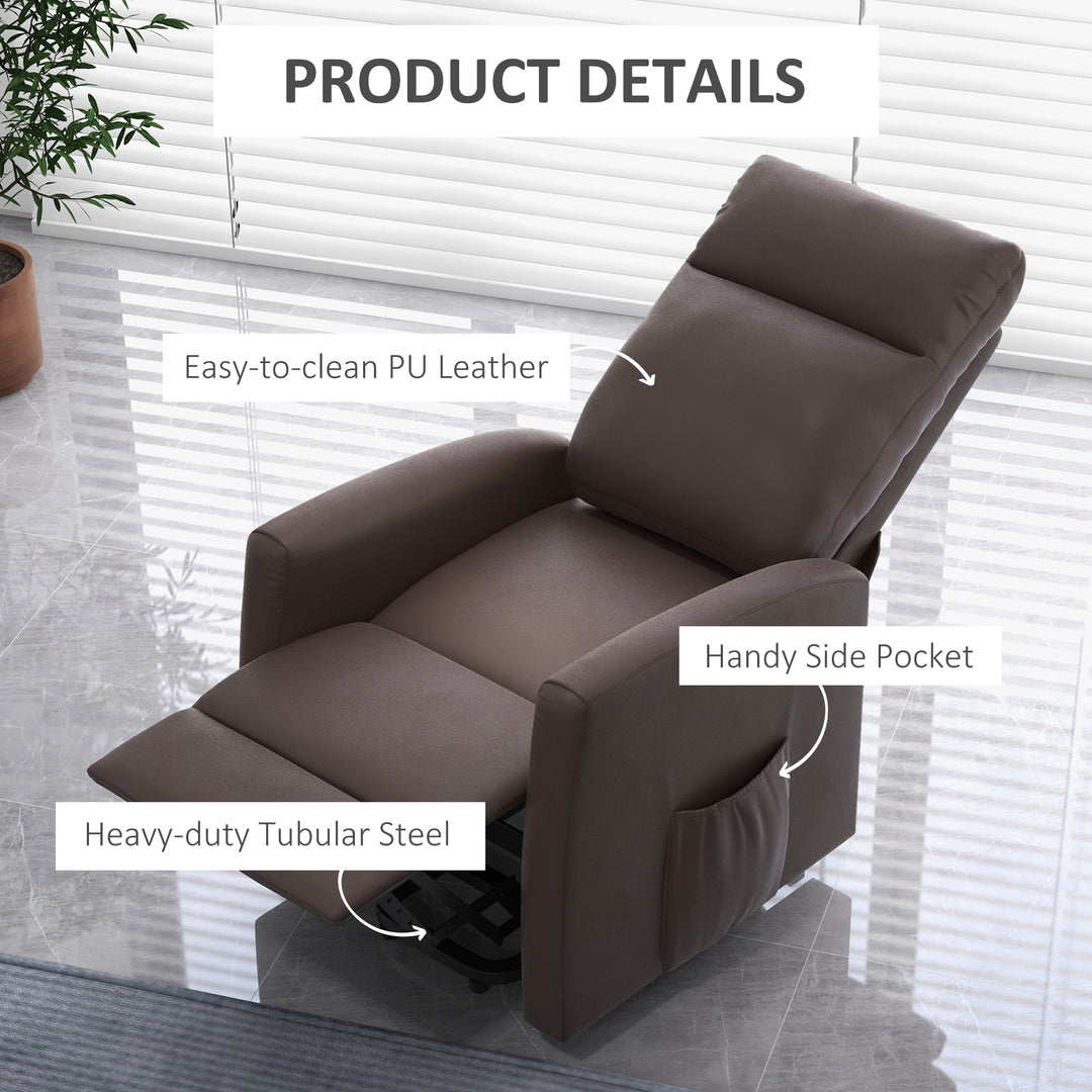 HOMCOM Power Lift Recliner Chair with Remote Control Side Pocket for Living Room Home Office Study Black