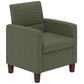 HOMCOM Fabric Accent Chair, Modern Armchair with Seat Cushion and Non-Slip Pads for Living Room, Bedroom, Light Brown