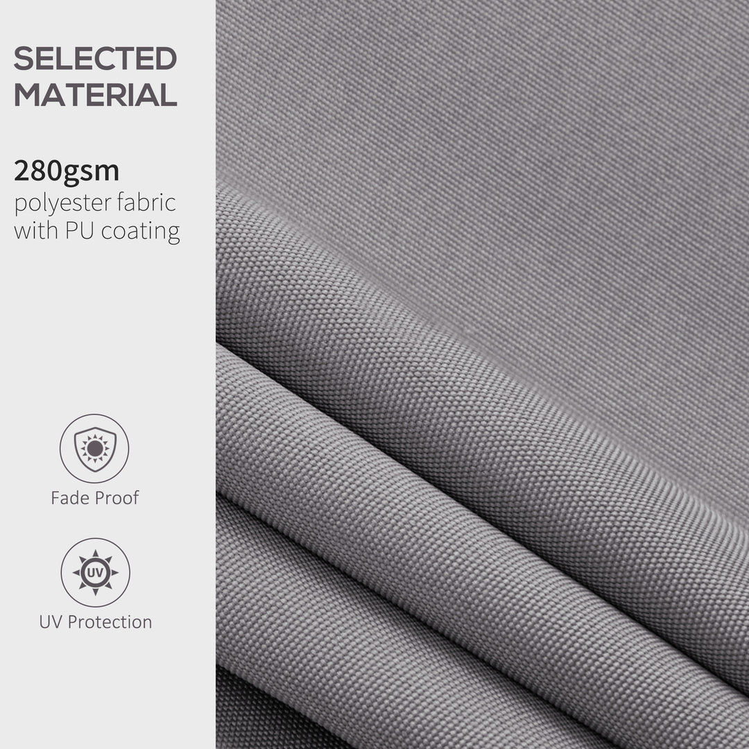 Outsunny 11' x 10' Outdoor Sunshade Canopy Awning Cover, Retractable Awning Fabric Replacement, UV Protection, Light Grey