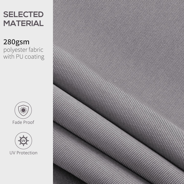 Outsunny 11' x 10' Outdoor Sunshade Canopy Awning Cover, Retractable Awning Fabric Replacement, UV Protection, Light Grey