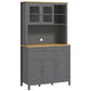 HOMCOM 5-Door Kitchen Pantry Cabinet, Freestanding Storage Cabinet Cupboard with Adjustable Shelves, 71"