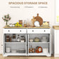 HOMCOM Modern Sideboard, Buffet Cabinet with Storage Drawers, Adjustable Shelves for Living Room, Dining Room, Entryway, White