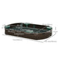 Outsunny Kids Sandbox with Cover, Seat, Sandbox Outdoor for Backyard, Brown