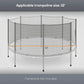 Soozier 14FT Enclosure Trampolining Bounce Safety Accessories Trampoline Net with 8 Poles, Grey