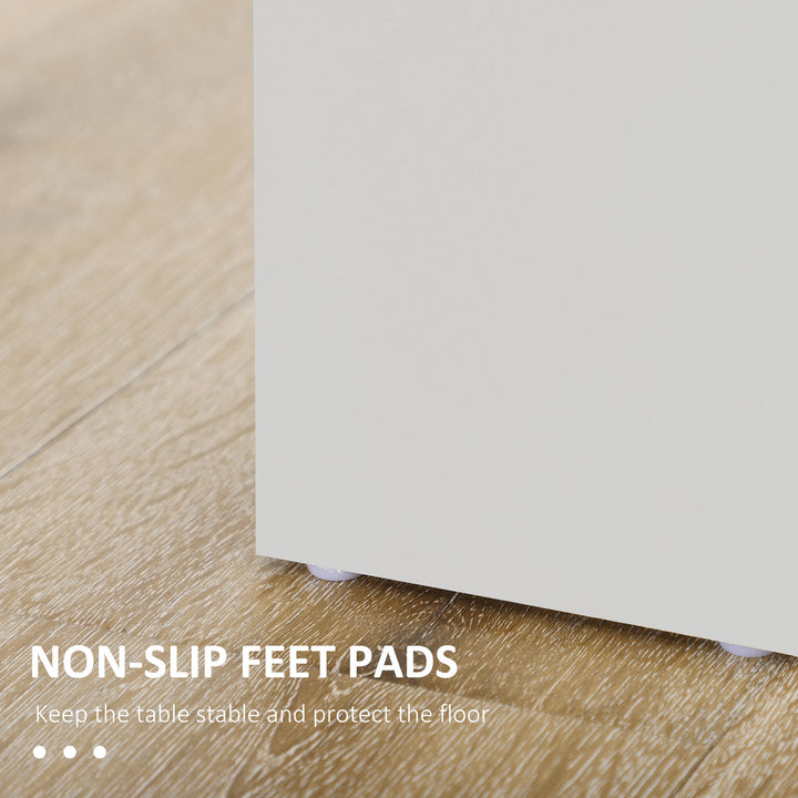 HOMCOM 47" Kitchen Table for 4-6 People, Dining Table with Wood Effect for Dining Room, Oak