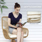 Outsunny Outdoor Swivel Dining Chairs Set of 2, Patio Rattan Chairs with Soft Cushions for Garden, Backyard, Poolside, Khaki