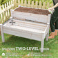 Outsunny 2 Tiers Wood Plant Raised Bed Flower Vegetable Herb Grow Box Stand Garden  Step Planter Stand Free Combination Natural