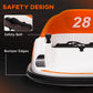 Qaba 12V Bumper Car for Toddlers, Ride On Car with 360 Degree Remote Control, Lights Music Horn, for 1.5-5 Years, Pink