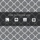 Outsunny Waterproof  Outdoor Rug, 6' x 9' RV Rug Reversible Mat for Backyard, Deck, Picnic, Beach, Camping, Grey & White Net