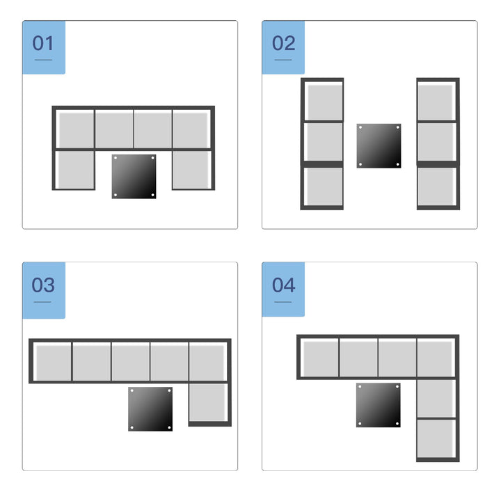 Outsunny 7Pcs Outdoor Rattan Wicker Sofa Patio Sectional Furniture Set w/ Coffee Table Cushioned Seat Garden w/ Cushion